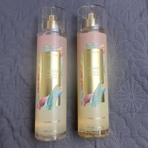 Bath & Body Works BAHAMAS Fine Fragrance Body Mist 2pc Lot 8 FL OZ/236ML Tropic